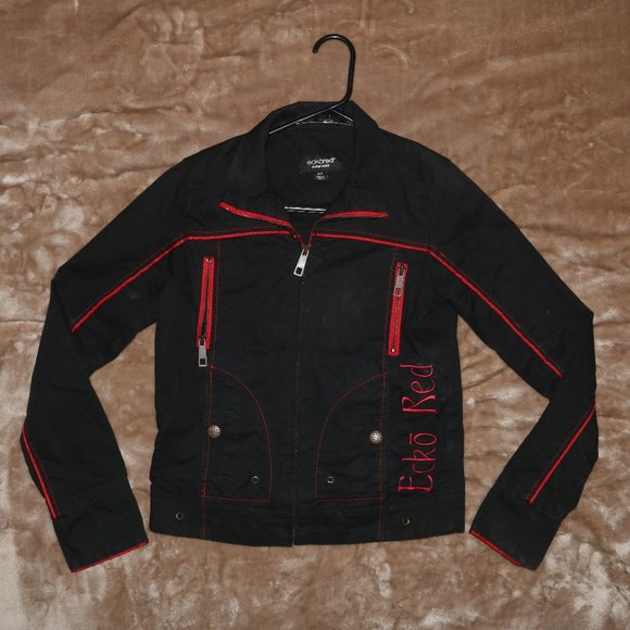 Marc Ecko Jackets & Blazers - Eckored Ecko Outerwear Zip Up Jacket - Length 21 - Shoulders 13.5 - Arm Pits 15